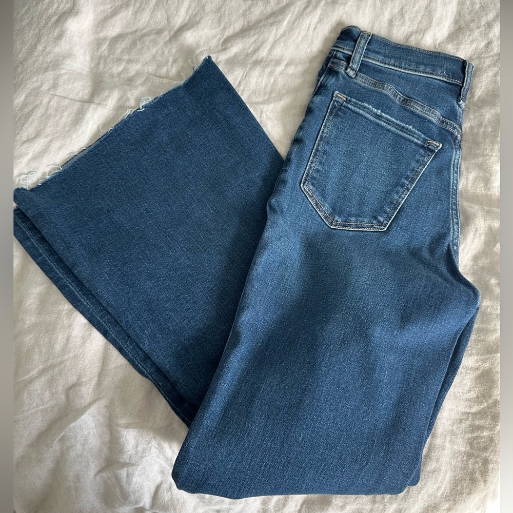 Dark flare jeans high rise